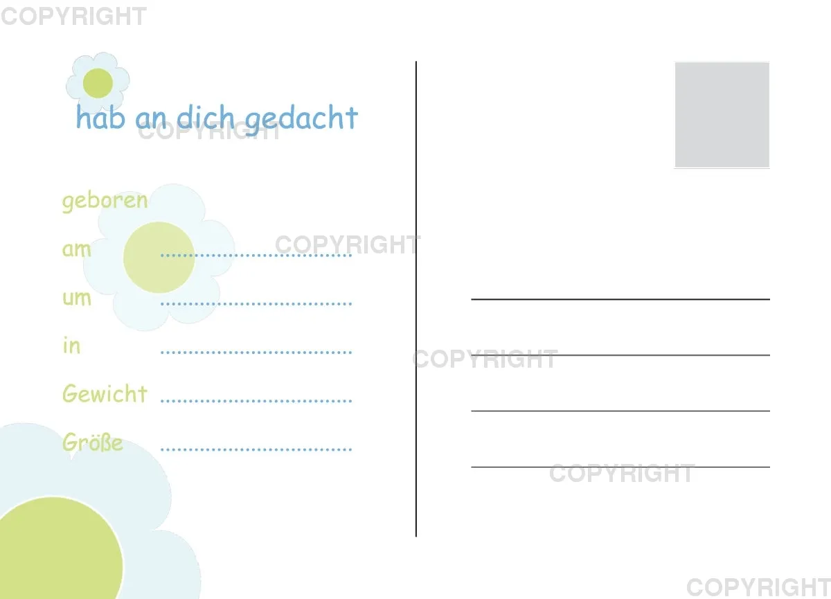 Grußkarte / Ätschi Bätsch ich hab an dich gedacht