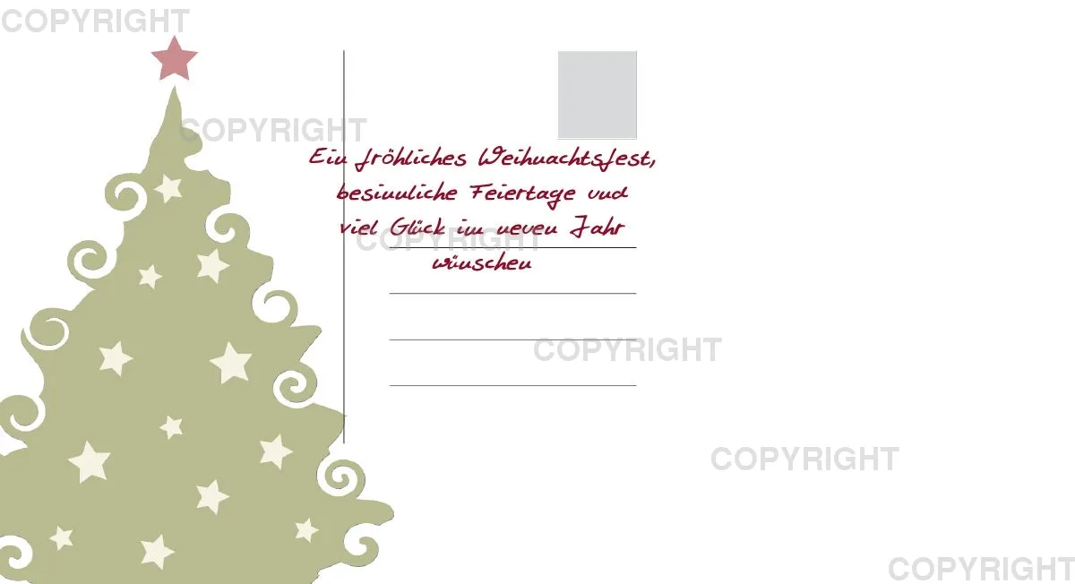 Grußkarte / grimmiger Weihnachtshund