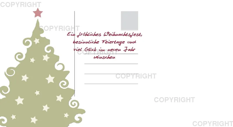 Grußkarte / grimmiger Weihnachtshund