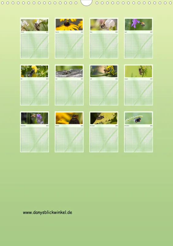 Bienen/Hummeln Familienplaner