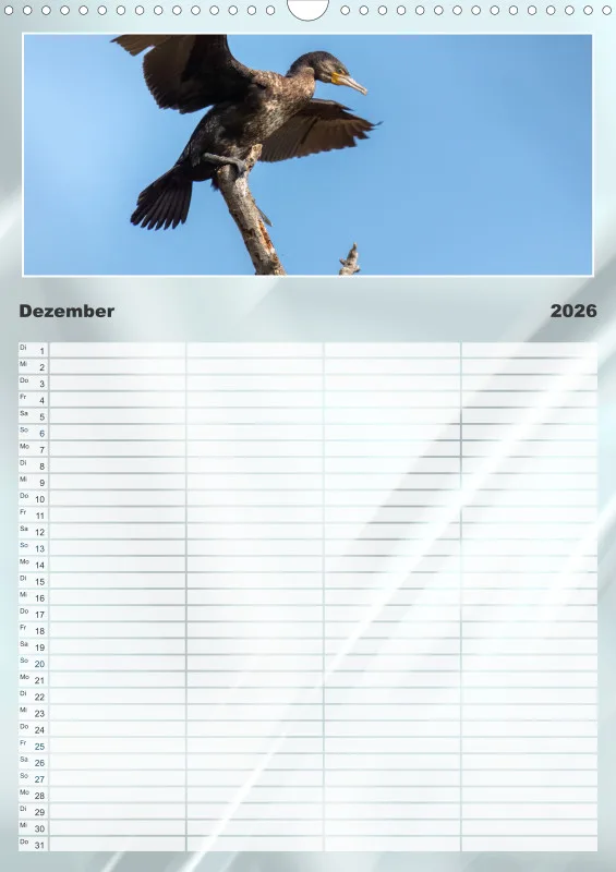 Vögel am Wasser Familienplaner