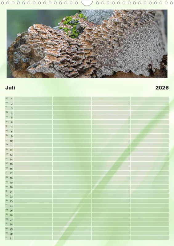 Pilze Familienkalender