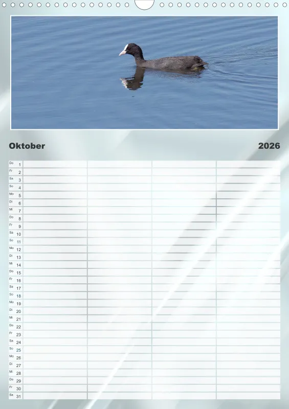 Vögel am Wasser Familienplaner