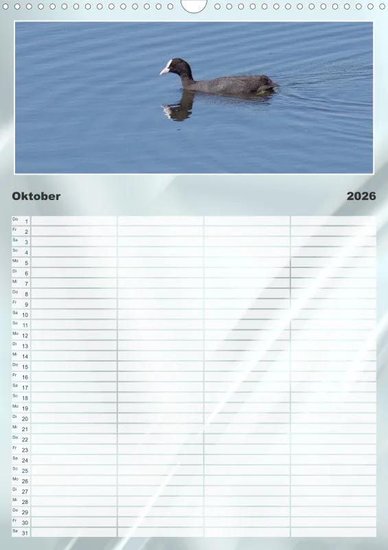 Vögel am Wasser Familienplaner