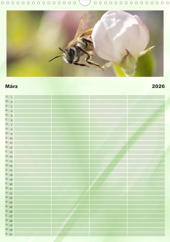 Bienen/Hummeln Familienplaner