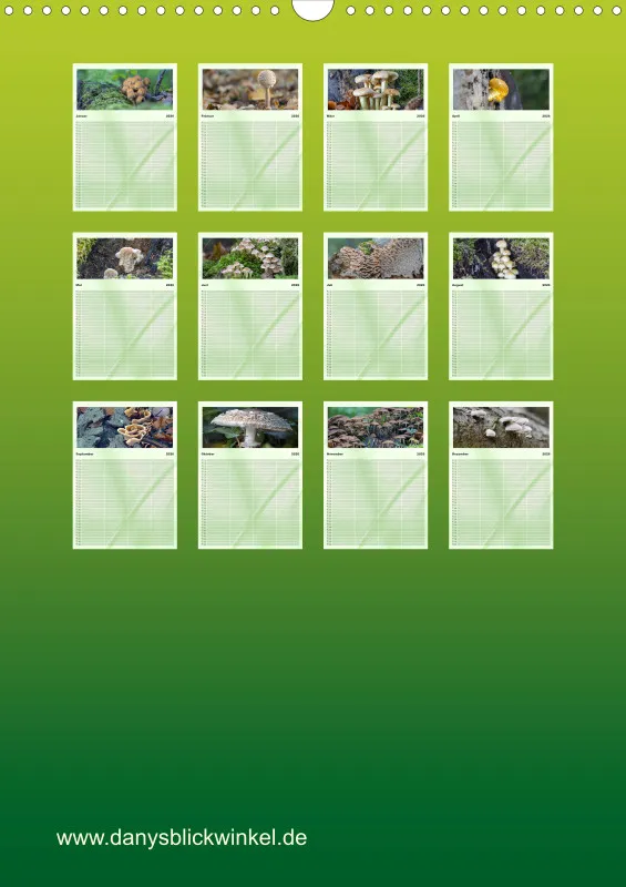 Pilze Familienkalender