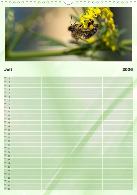 Bienen/Hummeln Familienplaner