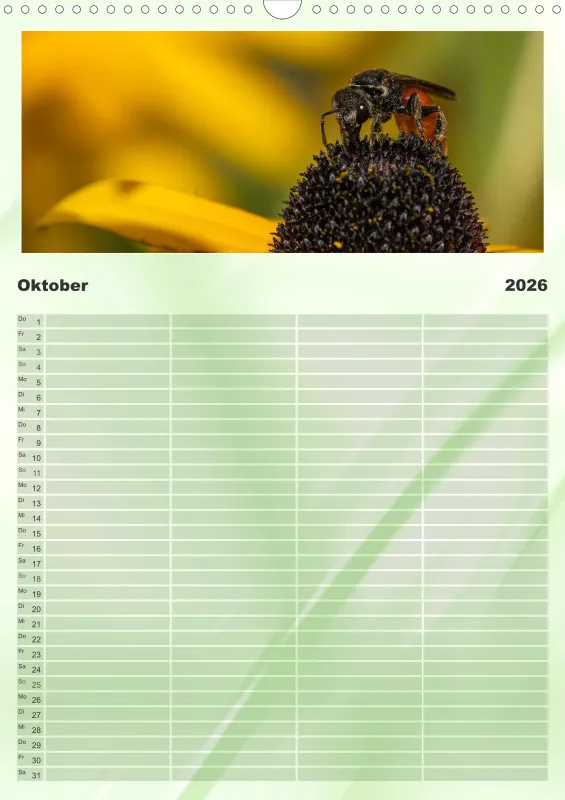 Bienen/Hummeln Familienplaner