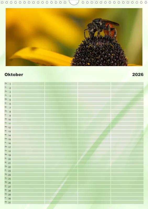Bienen/Hummeln Familienplaner