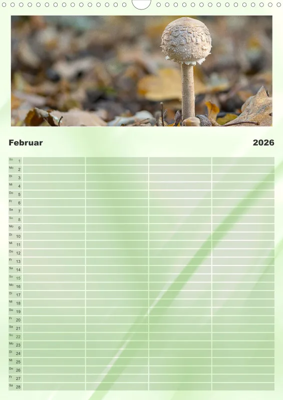 Pilze Familienkalender