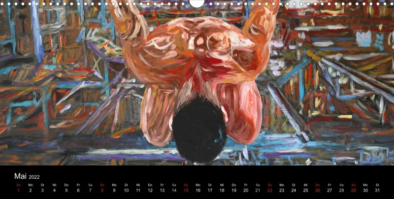 2022 Panorama Kalender quer body Art Deutsch