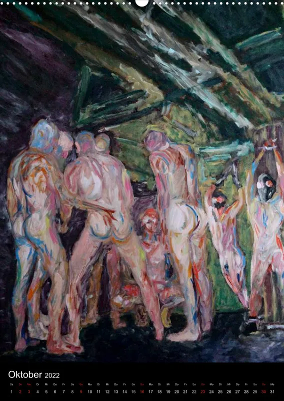 2022 A2 hoch Kalender Fetisch Art Deutsch