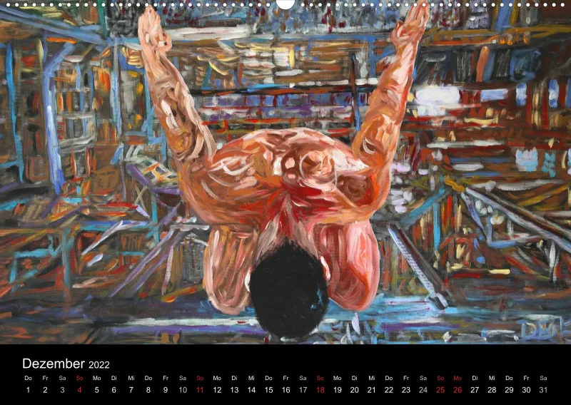 2022 A2 quer Kalender body art Deutsch
