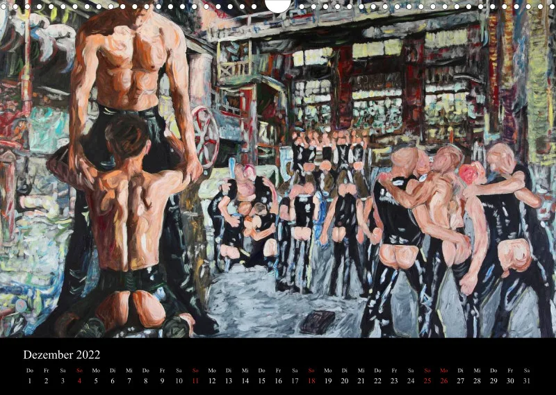 2022 A3 quer Kalender Fetisch Art Deutsch