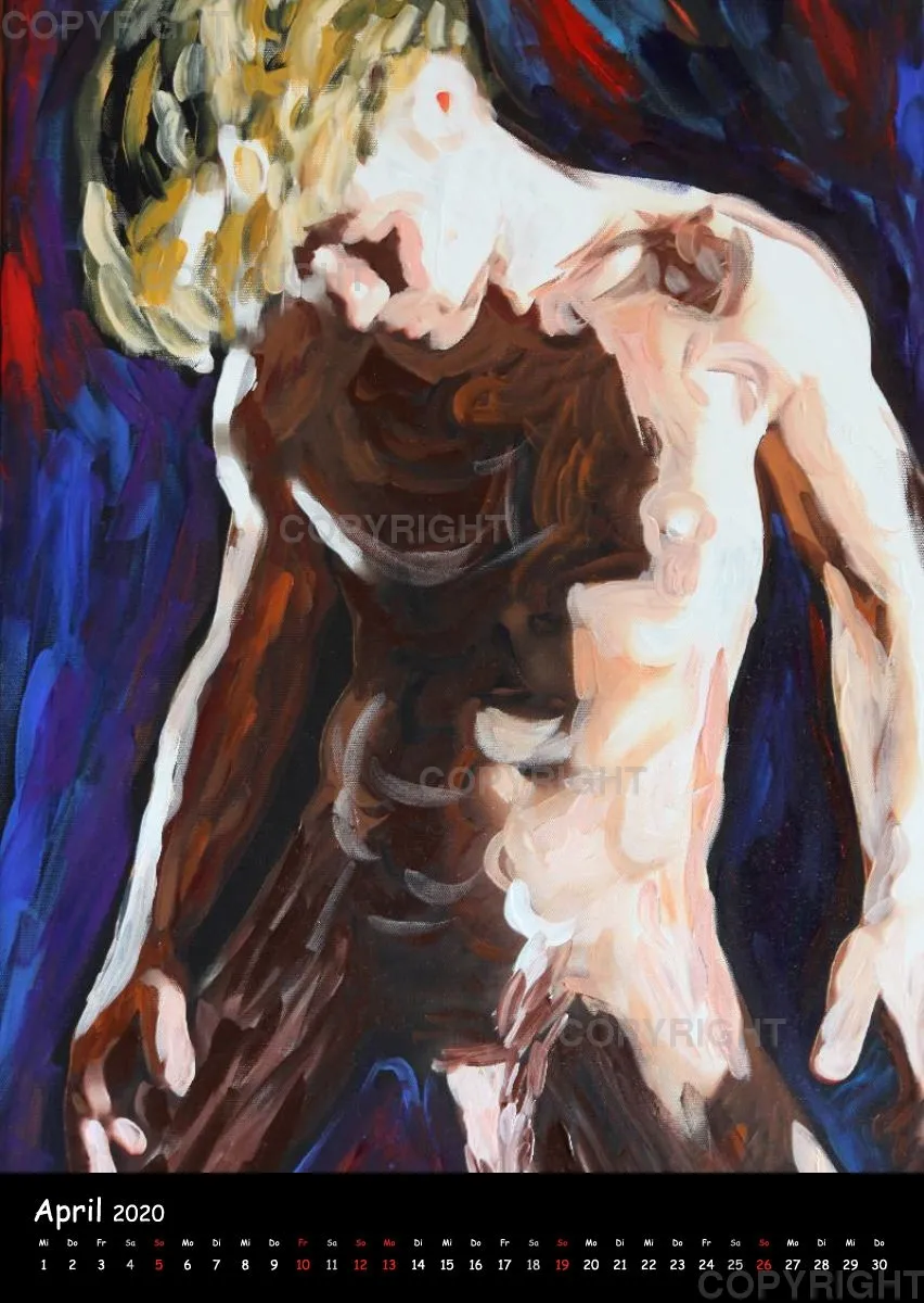 2020 A2 hoch Kalender body Art Deutsch