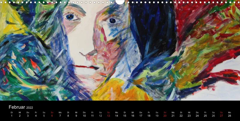 2022 Panorama Kalender quer body Art Deutsch