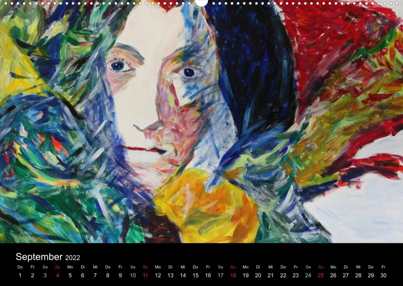 2022 A2 quer Kalender body art Deutsch