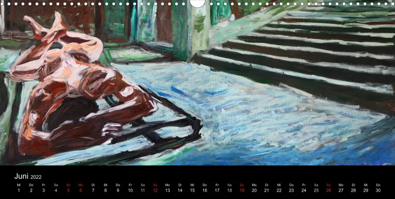 2022 Panorama Kalender quer body Art Deutsch
