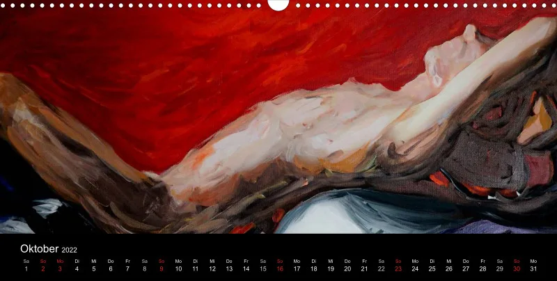 2022 Panorama Kalender quer body Art Deutsch