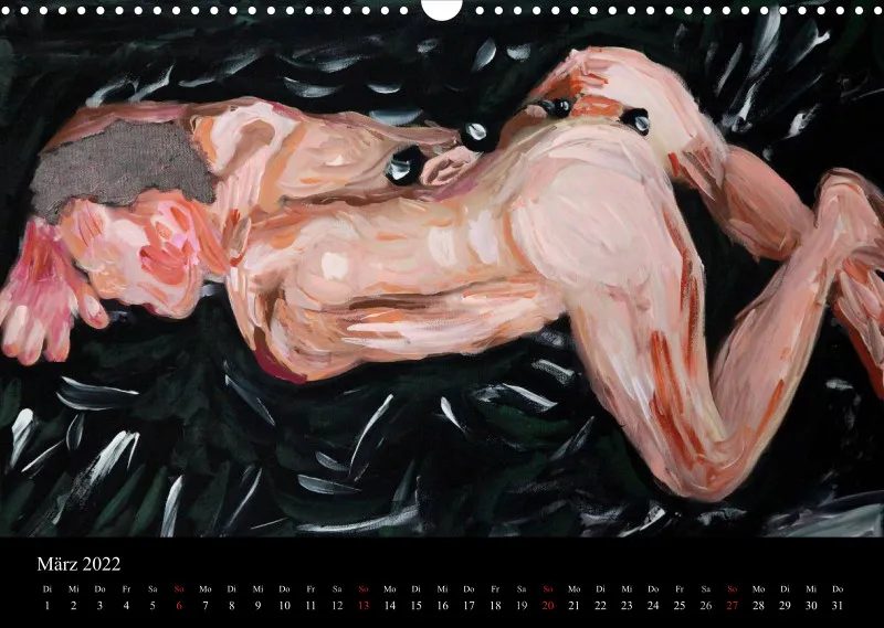 2022 A3 quer Kalender Fetisch Art Deutsch
