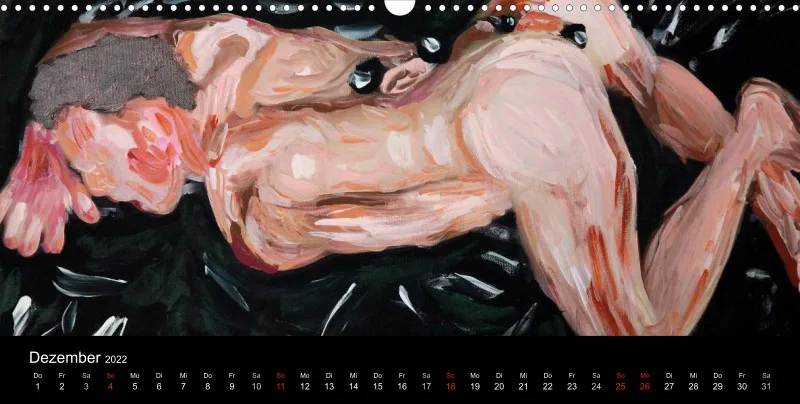 2022 Panorama Kalender quer body Art Deutsch