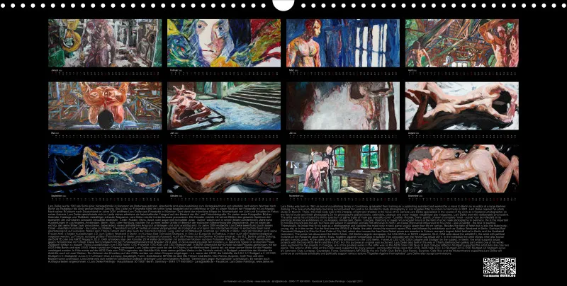 2022 Panorama Kalender quer body Art Deutsch