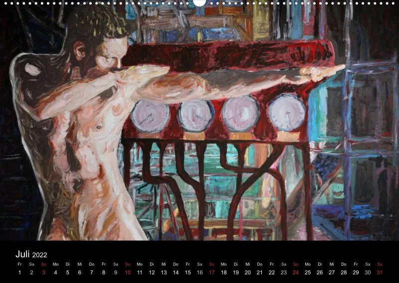 2022 A2 quer Kalender body art Deutsch