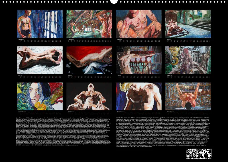2022 A2 quer Kalender body art Deutsch