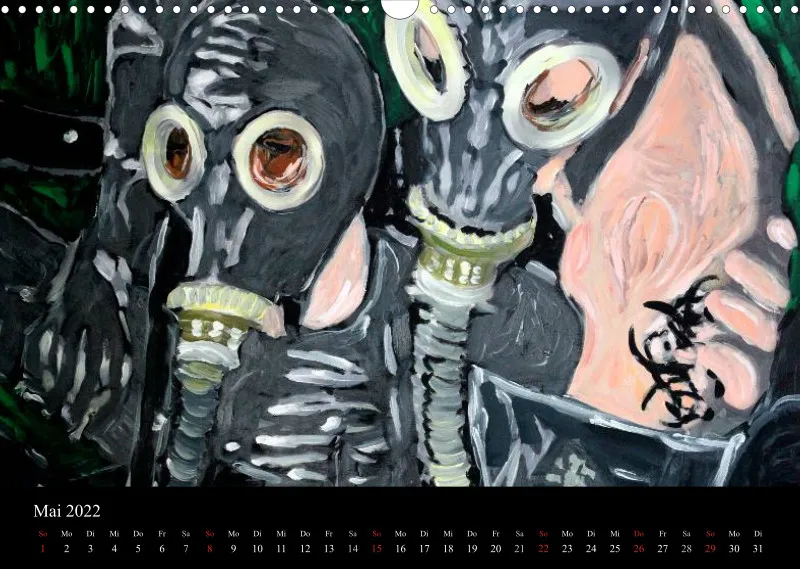 2022 A3 quer Kalender Fetisch Art Deutsch