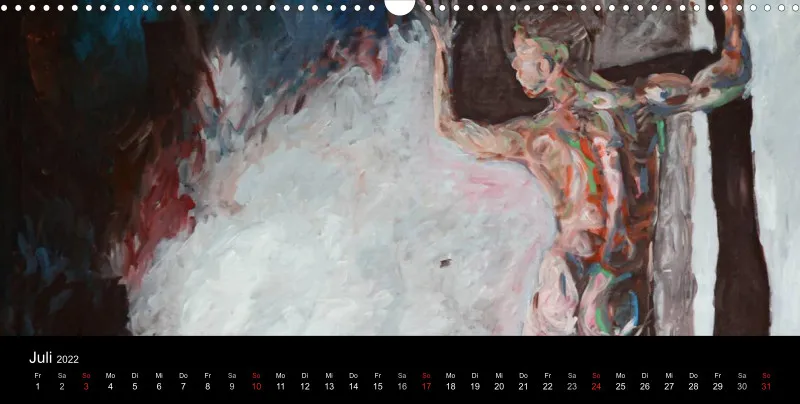 2022 Panorama Kalender quer body Art Deutsch