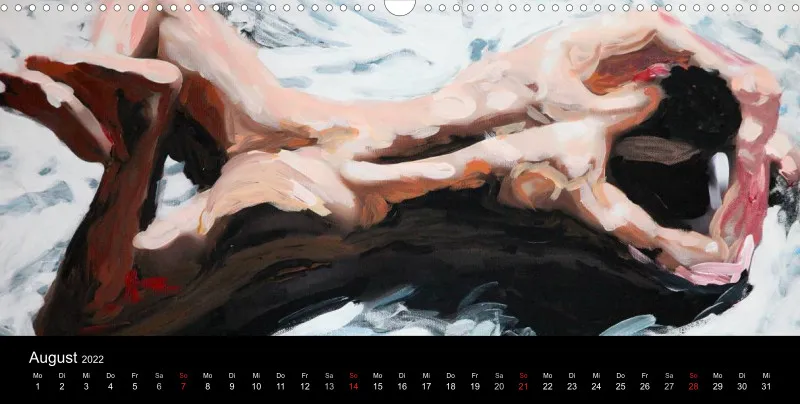 2022 Panorama Kalender quer body Art Deutsch