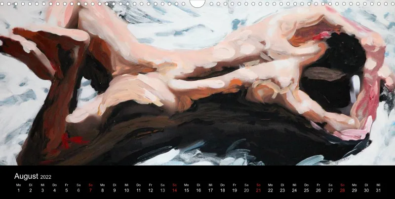 2022 Panorama Kalender quer body Art Deutsch