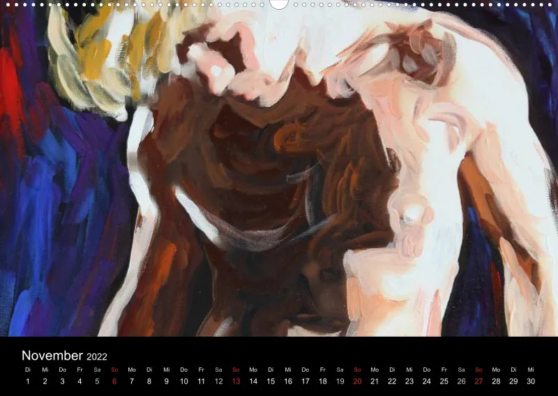 2022 A2 quer Kalender body art Deutsch
