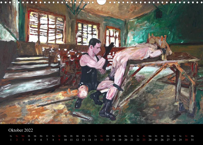 2022 A3 quer Kalender Fetisch Art Deutsch