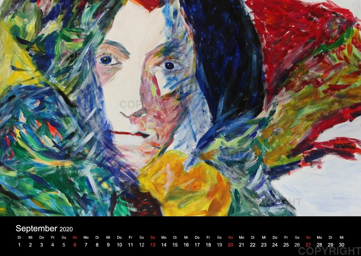 2019 A2 quer Kalender body art Deutsch