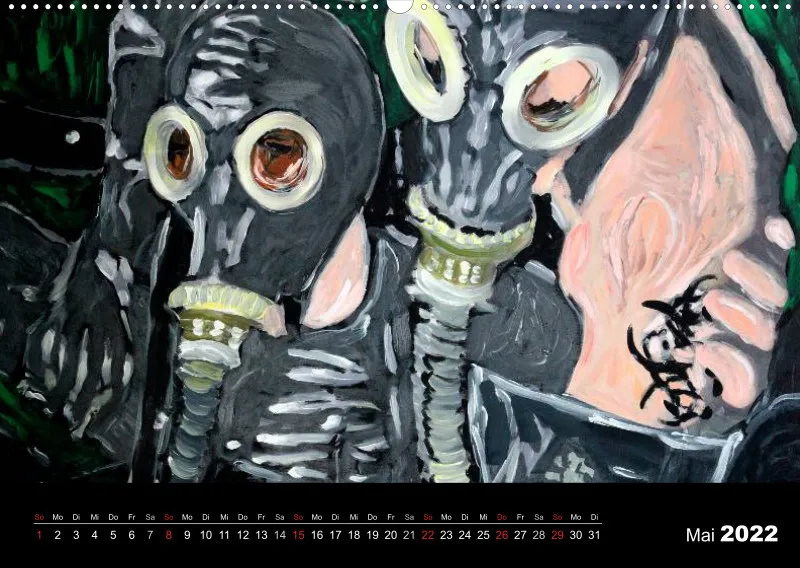 2022 A2 quer Kalender Fetisch Art Deutsch