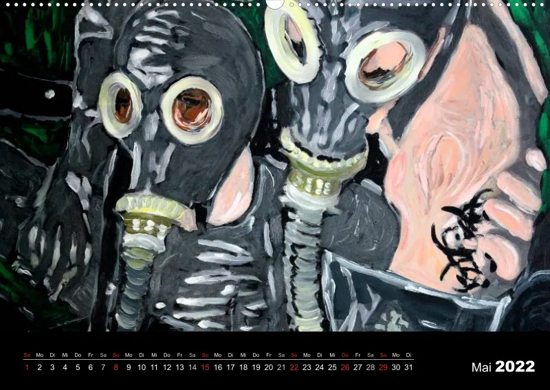 2022 A2 quer Kalender Fetisch Art Deutsch