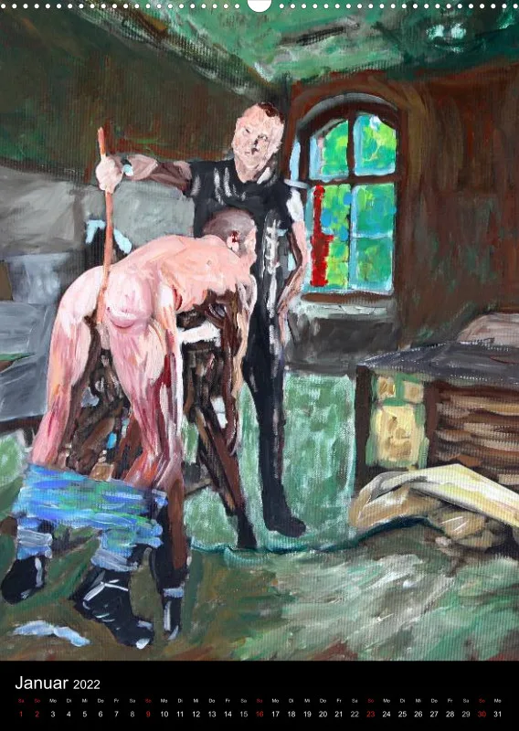 2022 A2 hoch Kalender Fetisch Art Deutsch