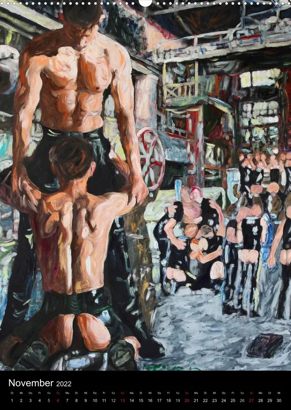 2022 A2 hoch Kalender Fetisch Art Deutsch