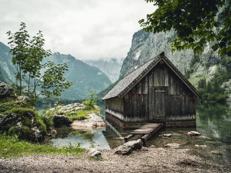 Leinwand - Obersee Fischerhütte