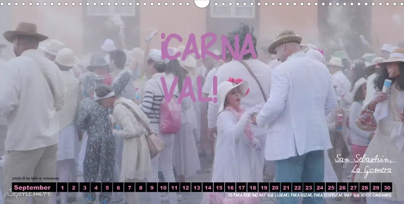 EDCAN_Nr.16_D/ESP_Panoramakalender_LA VIDA ES UN CARNAVAL_KALENDER/CALENDARIO_IMMERWÄHREND_PERMANENTE