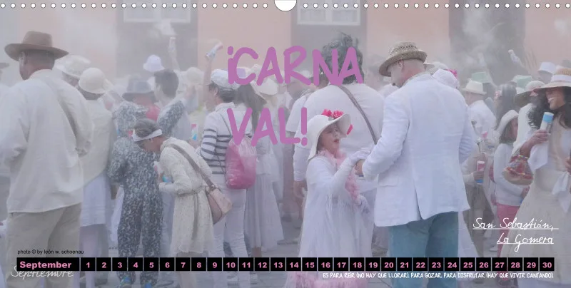 EDCAN_Nr.16_D/ESP_Panoramakalender_LA VIDA ES UN CARNAVAL_KALENDER/CALENDARIO_IMMERWÄHREND_PERMANENTE
