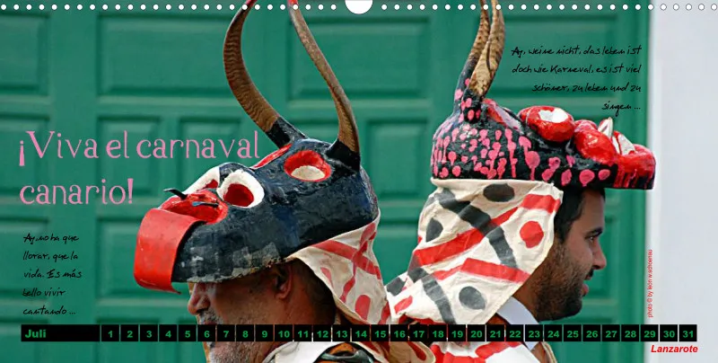 EDCAN_Nr.16_D/ESP_Panoramakalender_LA VIDA ES UN CARNAVAL_KALENDER/CALENDARIO_IMMERWÄHREND_PERMANENTE