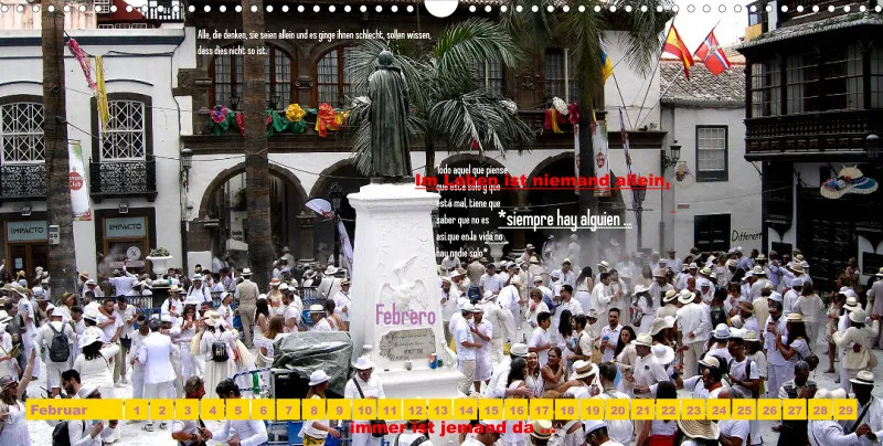 EDCAN_Nr.16_D/ESP_Panoramakalender_LA VIDA ES UN CARNAVAL_KALENDER/CALENDARIO_IMMERWÄHREND_PERMANENTE