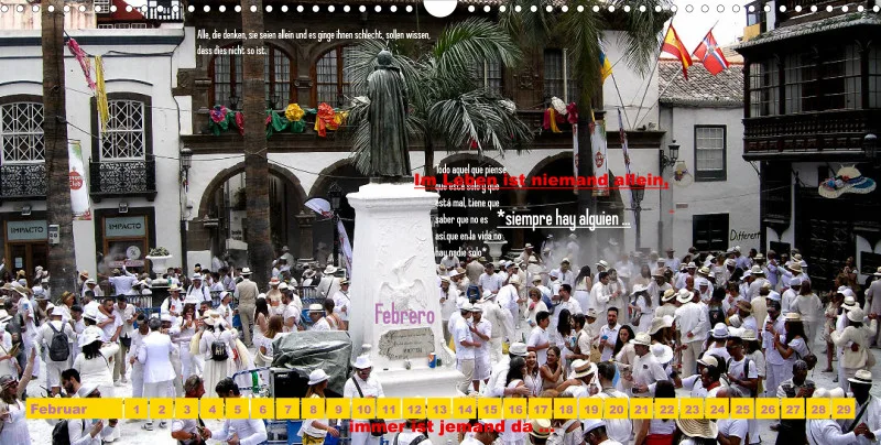 EDCAN_Nr.16_D/ESP_Panoramakalender_LA VIDA ES UN CARNAVAL_KALENDER/CALENDARIO_IMMERWÄHREND_PERMANENTE
