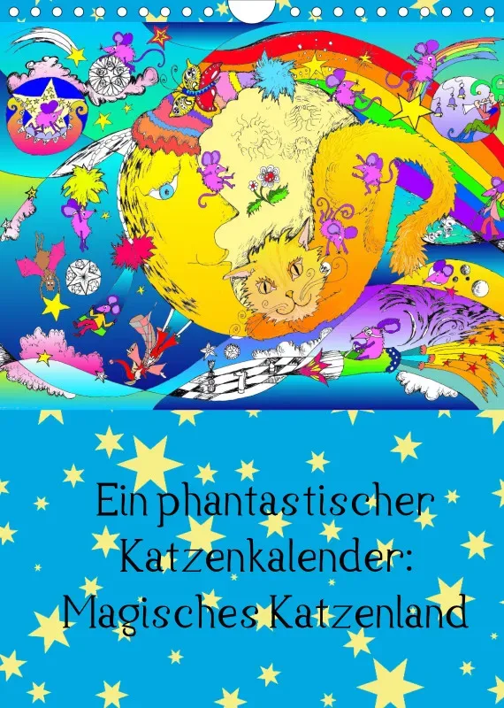 Posterbuch ohne Kalendarium/ A4 / Ein phantastischer Katzenkalender: Magisches Katzenland
