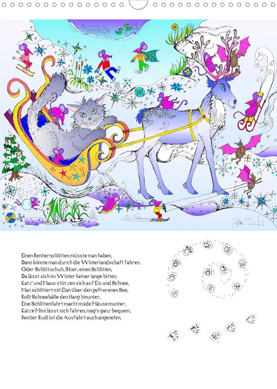 Posterbuch ohne Kalendarium / A3 / Ein phantastischer Katzenkalender: Magisches Katzenland