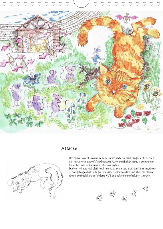 Posterbuch ohne Kalendarium / A4 / Kater Leo, der Flederkater