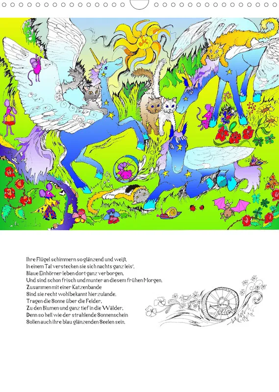 Posterbuch ohne Kalendarium / A3 / Ein phantastischer Katzenkalender: Magisches Katzenland