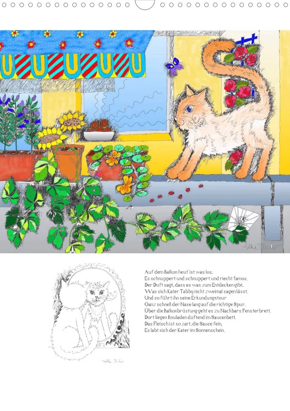 Posterbuch ohne Kalendarium / A3 / 13-mal Katzenleben
